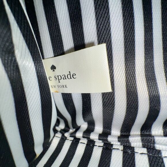 Kate Spade‎ Black Leather Purse Patent Asymmetrical Bow Handbag Satchel Bag - Picture 8 of 12